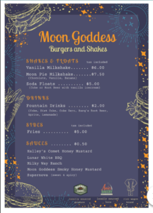 Moon Goddess Menu Page 2